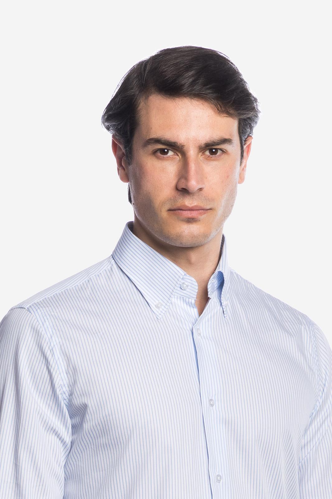 BOTTON DOWN 100% COTONE CON RIGA STRETTA