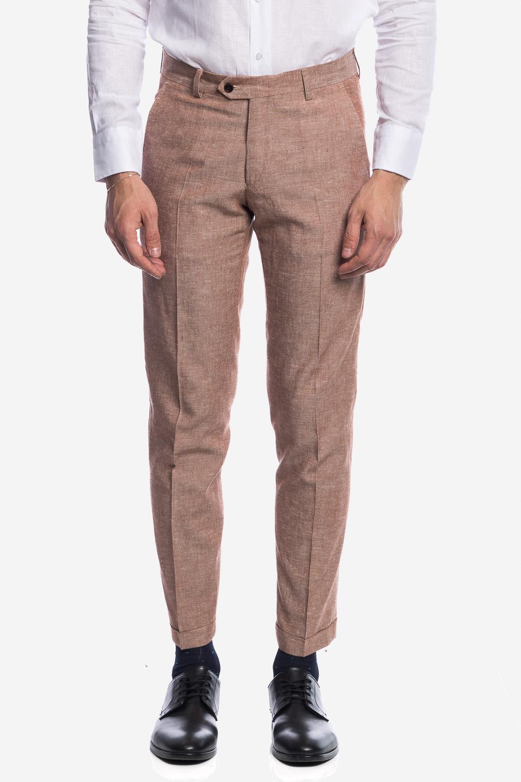 PANTALONE CLASSICO DA ABITO IN LINO