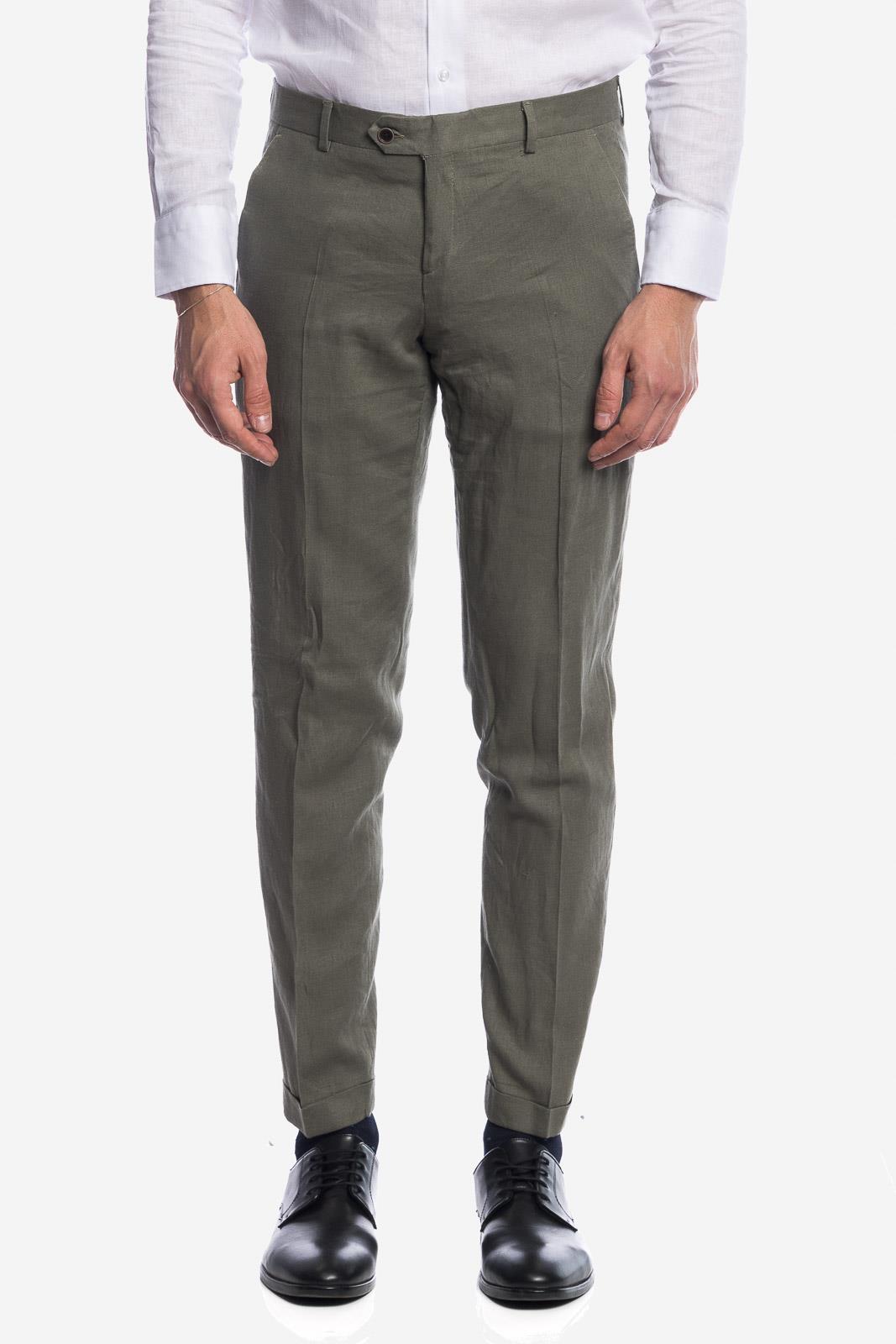 PANTALONE CLASSICO DA ABITO IN LINO