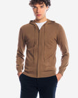 MAGLIA ZIP CON CAPPUCCIO