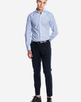 CAMICIA 100% COTONE RIGA STRETTA