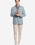 SINGLE BREASTED JACKET GRISA AQUA GREEN