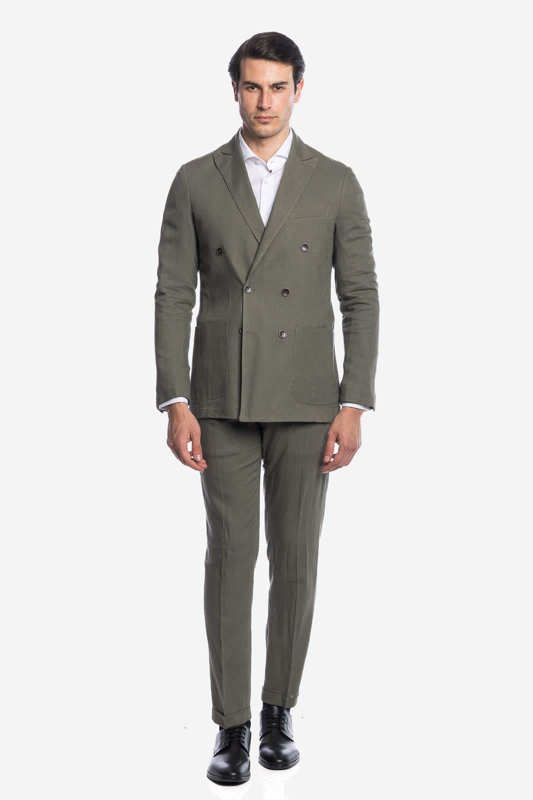 PANTALONE CLASSICO DA ABITO IN LINO