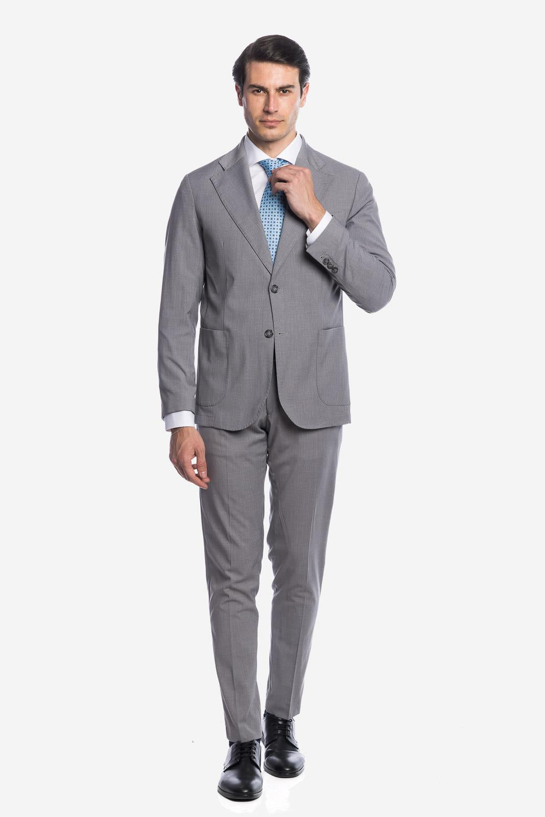 SOLID COLOR SINGLE BREASTED SUIT JACKET