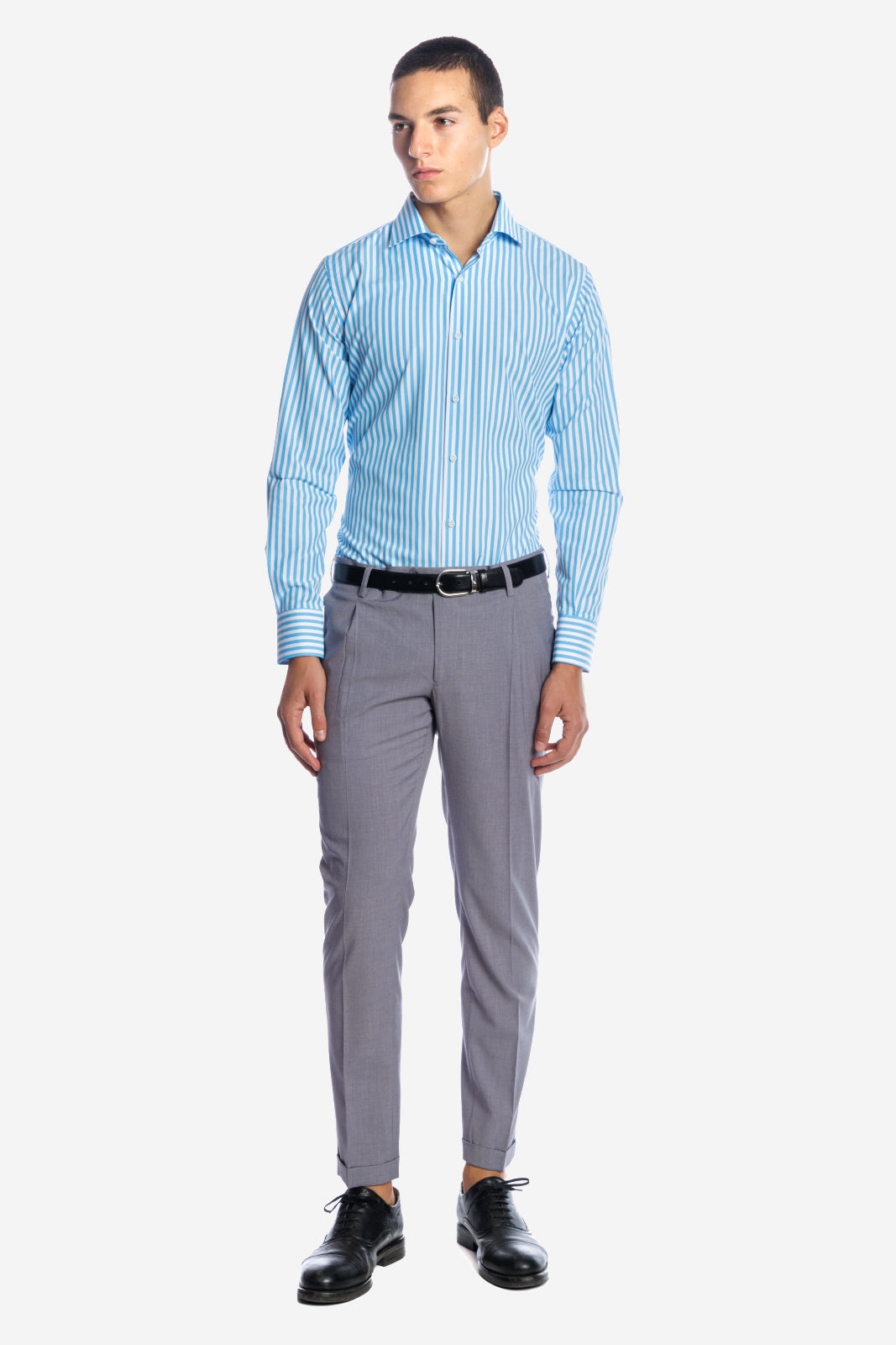 CAMICIA 100% COTONE RIGA EXTRA LARGA