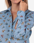 CAMICIA A FANTASIA FACILE STIRO VESPETTA DONNA