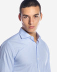 CAMICIA 100% COTONE RIGA STRETTA