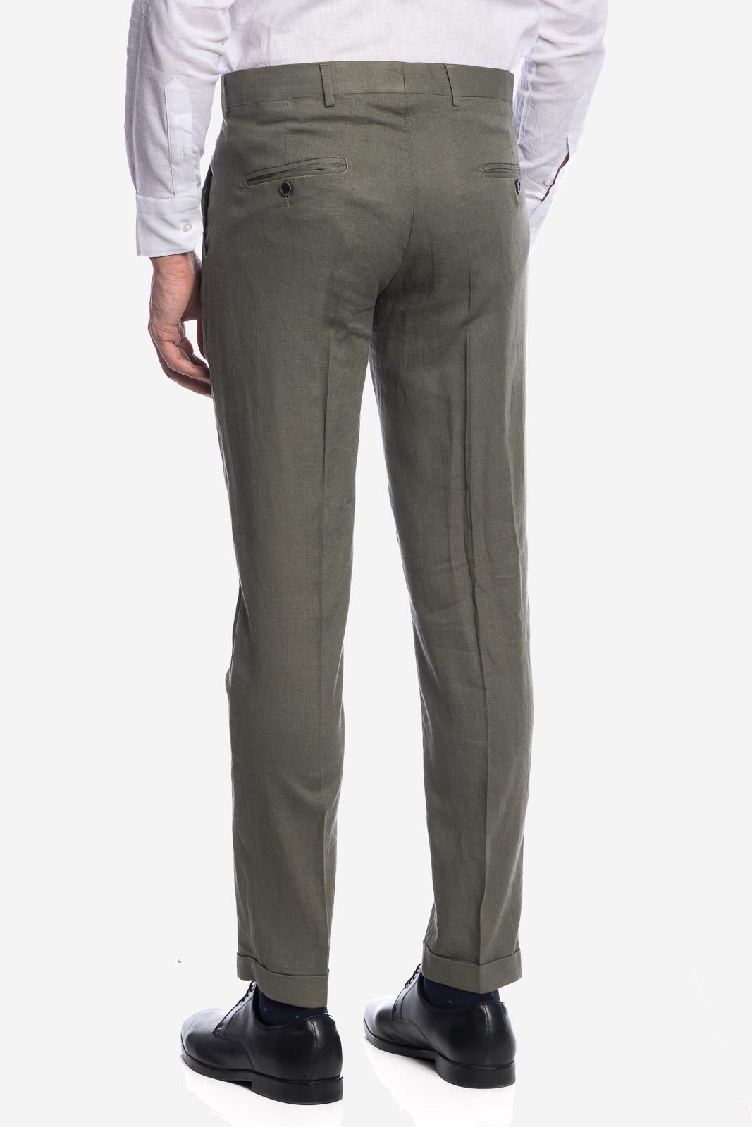 PANTALONE CLASSICO DA ABITO IN LINO