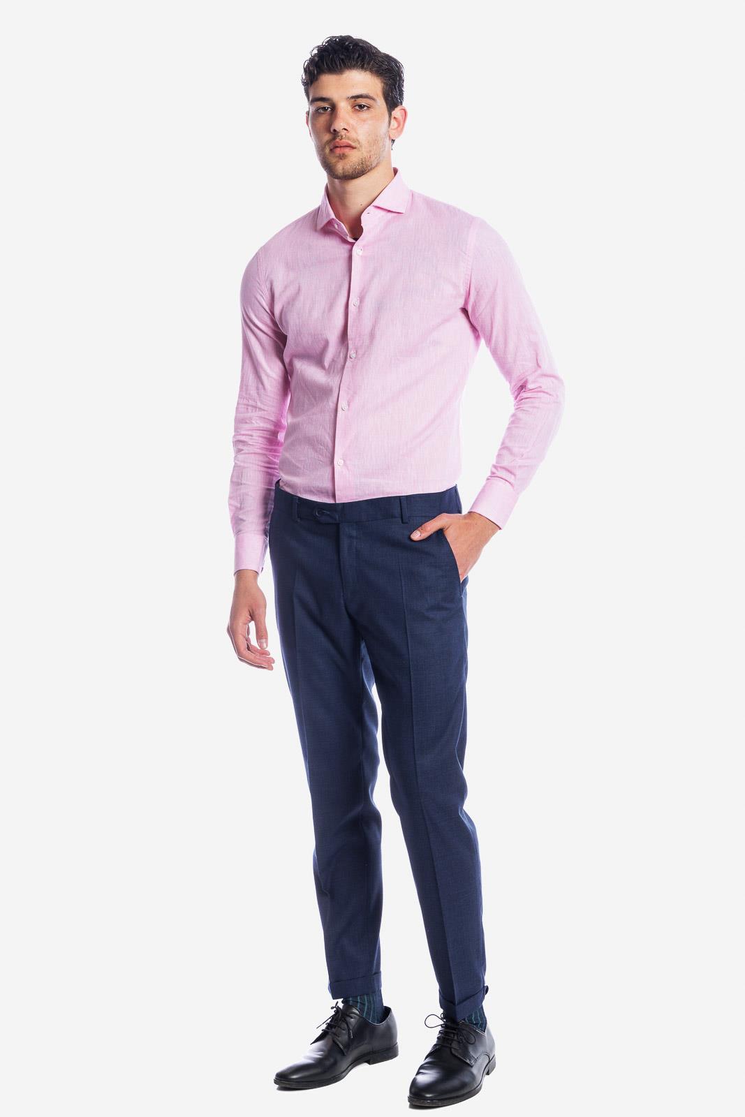 CAMICIA 100% LINO TINTA UNITA