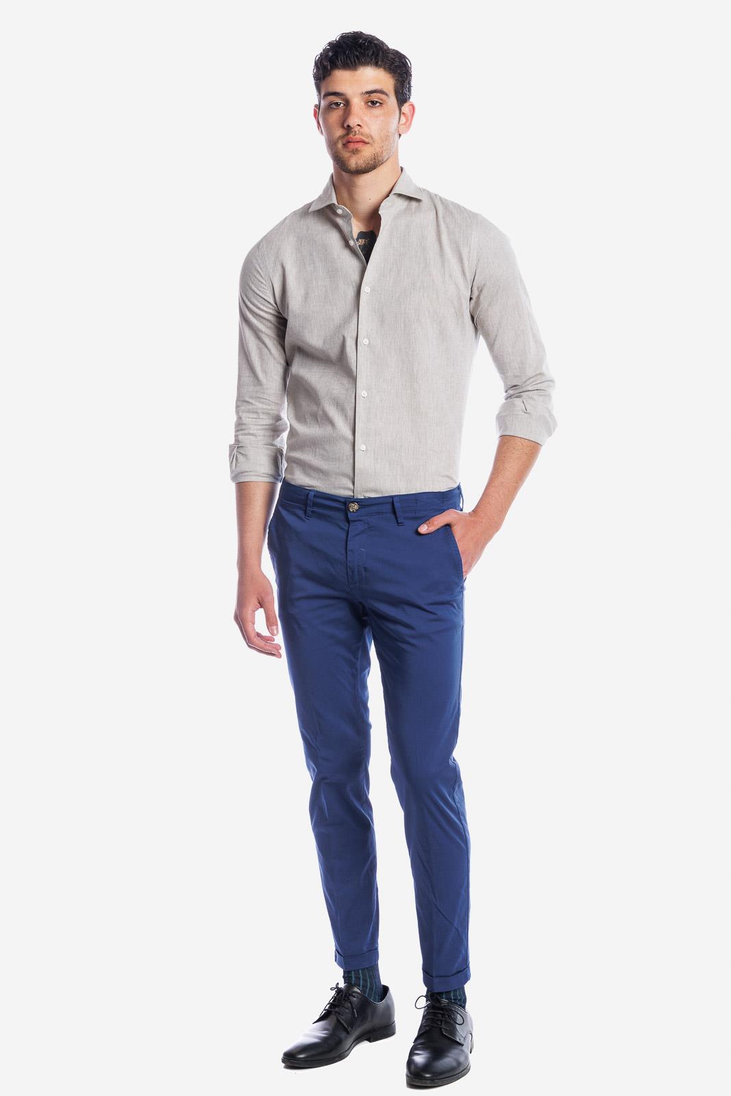 CAMICIA 100% LINO TINTA UNITA