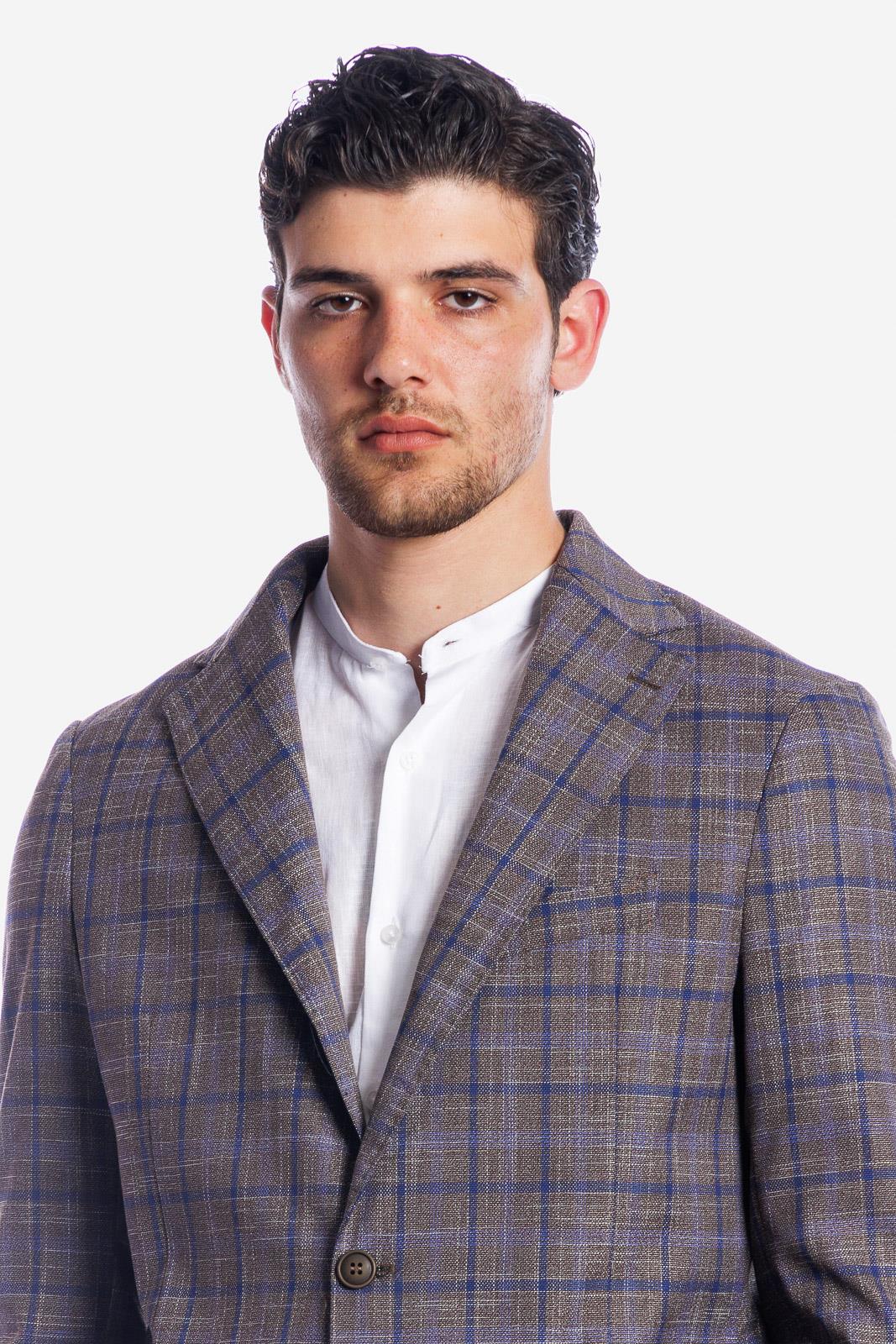 SINGLE BREASTED CHECKED JACKET