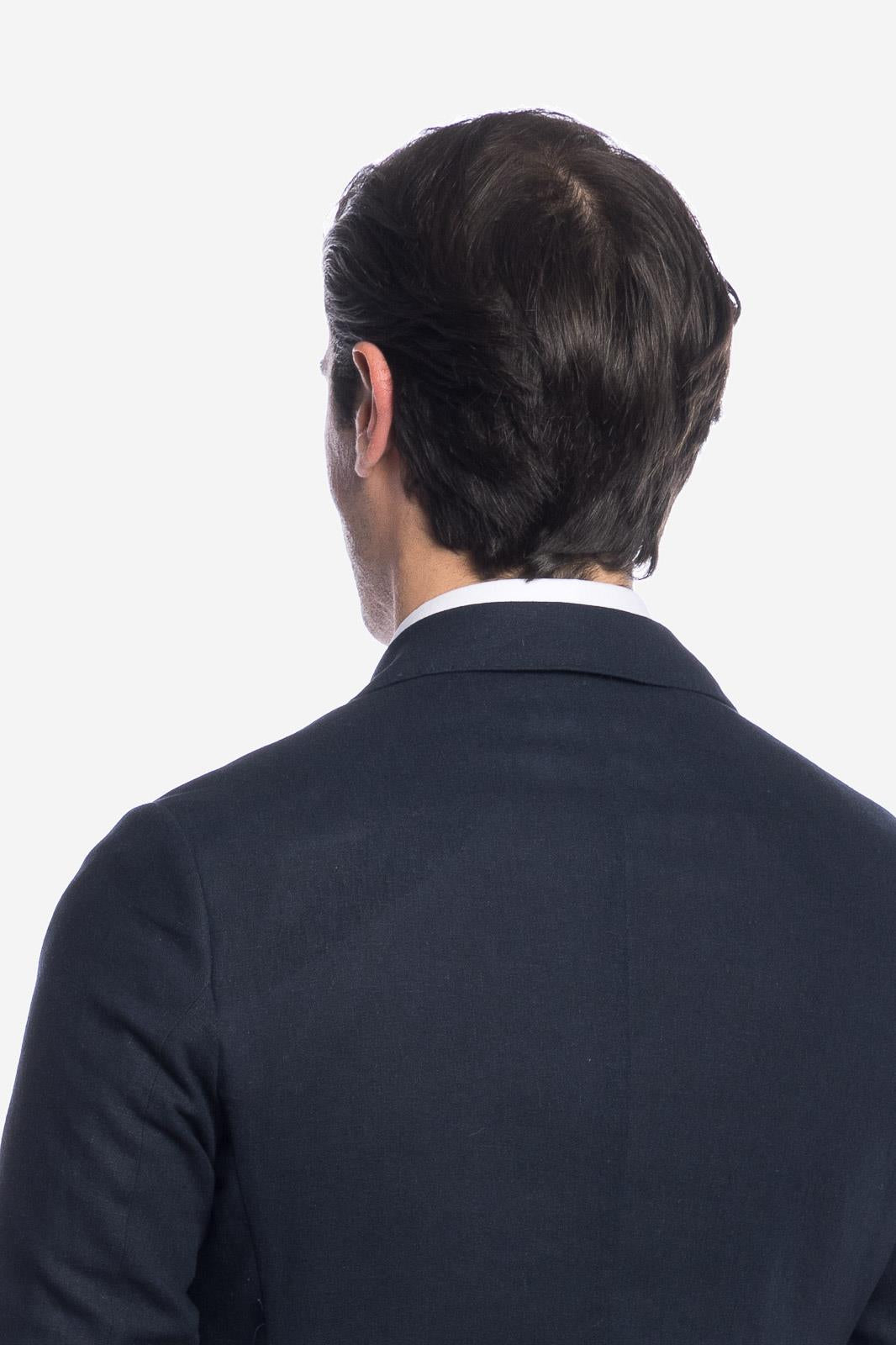 DOUBLE BREASTED LINEN SUIT JACKET