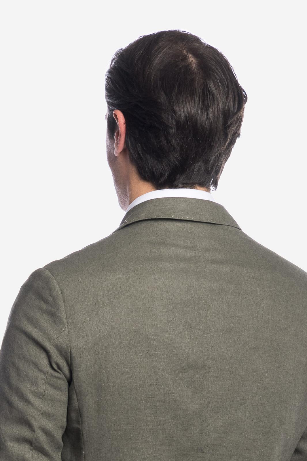 DOUBLE BREASTED LINEN SUIT JACKET