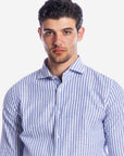 Camicia 100%lino riga media