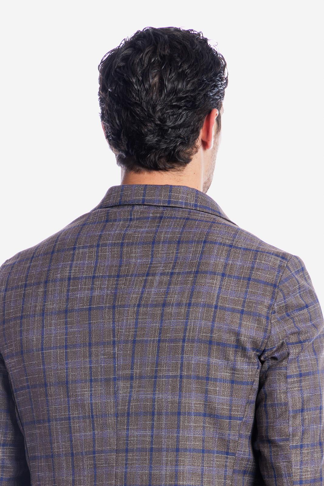 SINGLE BREASTED CHECKED JACKET