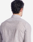 Camicia 100%lino riga media