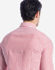 Camicia 100%lino riga media