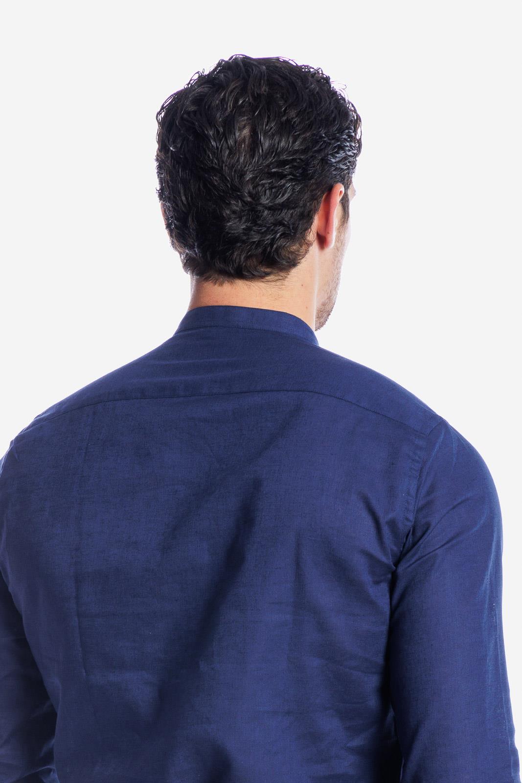 100% LINEN SOLID KOREAN SHIRT