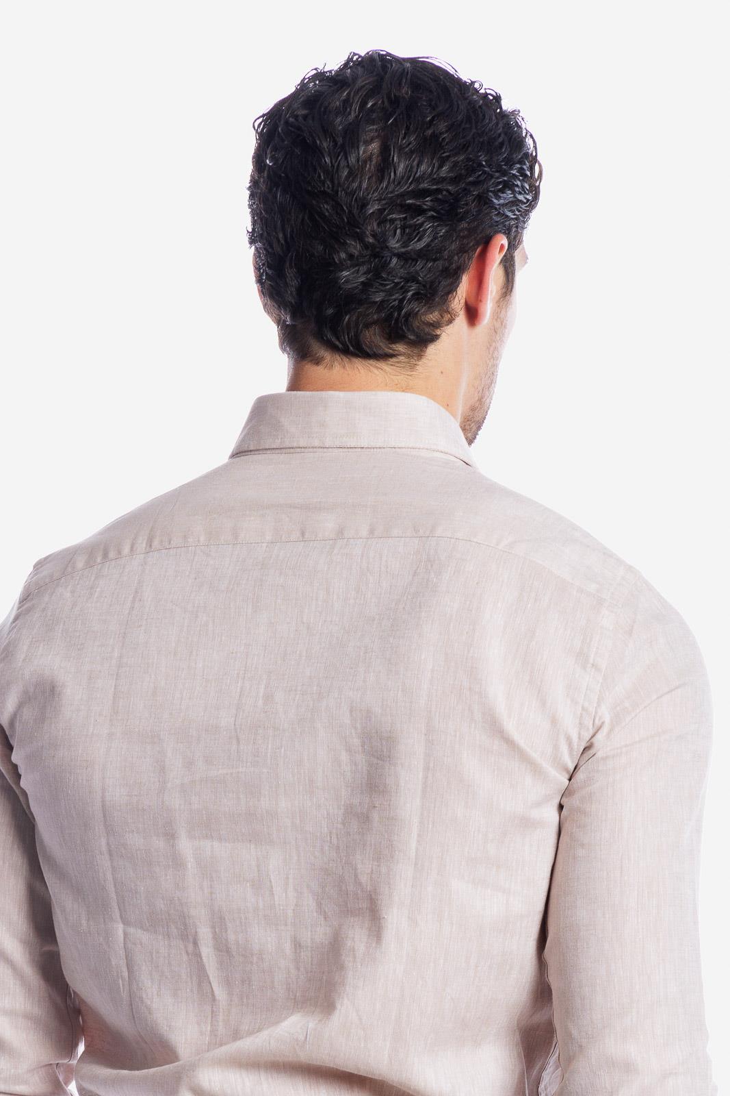 CAMICIA 100% LINO TINTA UNITA