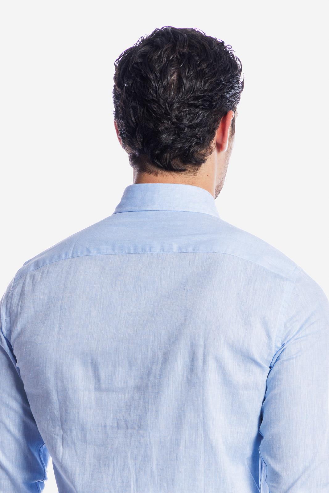 CAMICIA 100% LINO TINTA UNITA