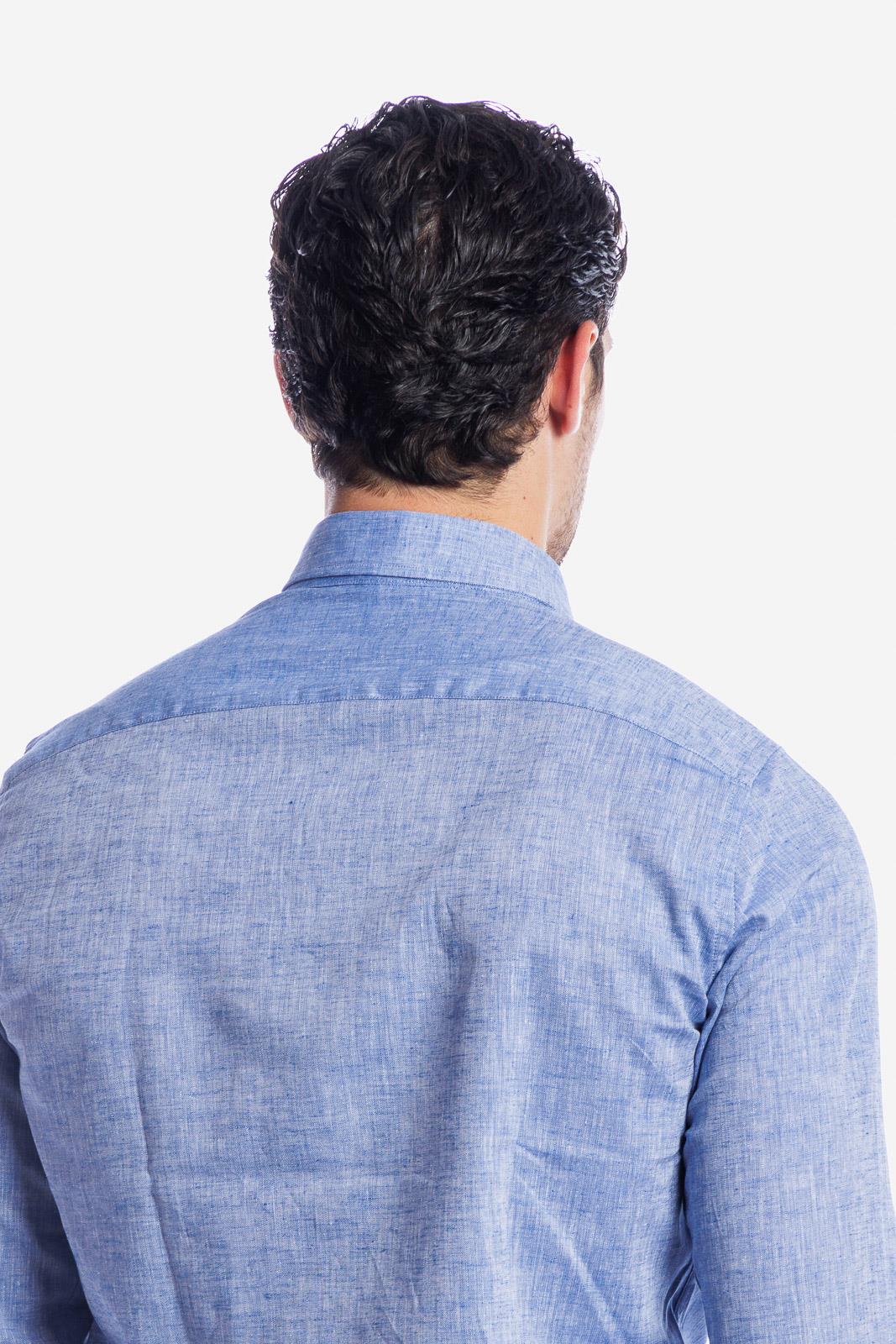 CAMICIA 100% LINO TINTA UNITA