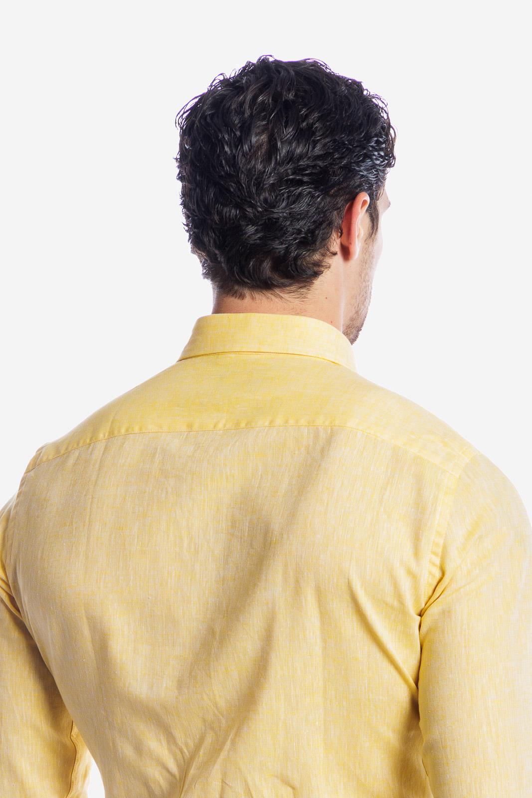 CAMICIA 100% LINO TINTA UNITA