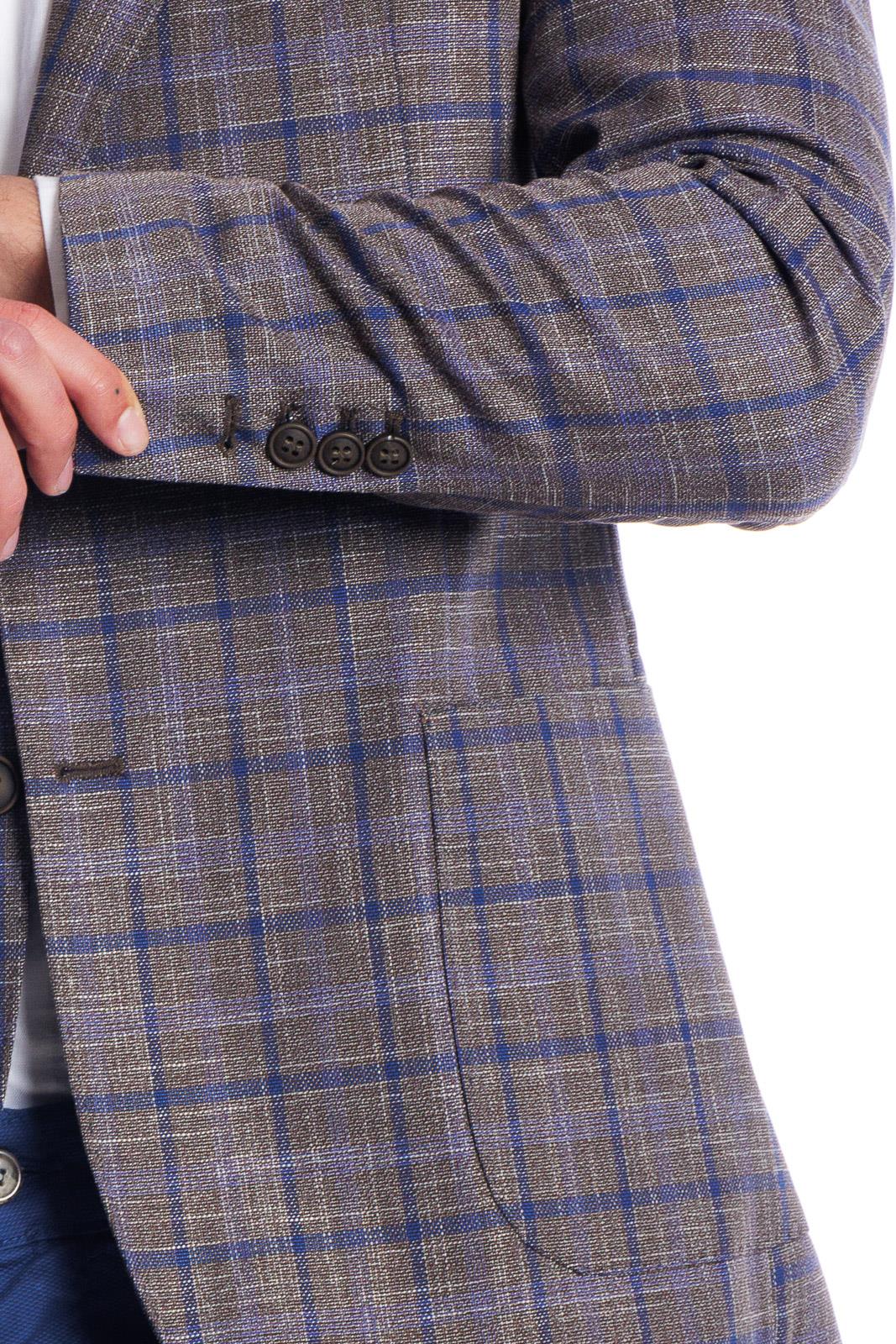 SINGLE BREASTED CHECKED JACKET