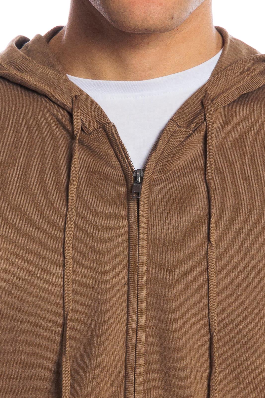 MAGLIA ZIP CON CAPPUCCIO