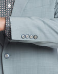 SINGLE BREASTED JACKET GRISA AQUA GREEN