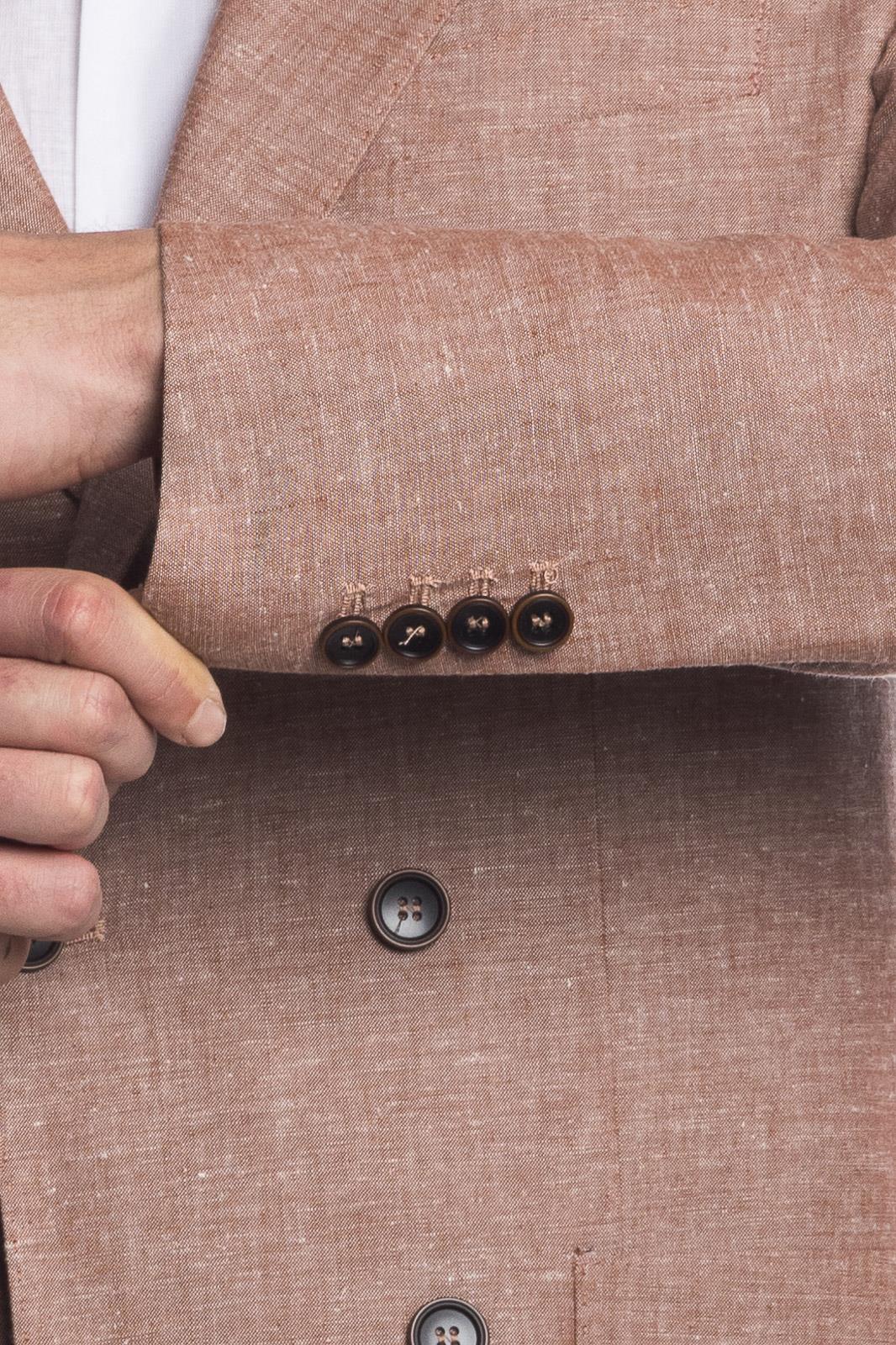 DOUBLE BREASTED LINEN SUIT JACKET