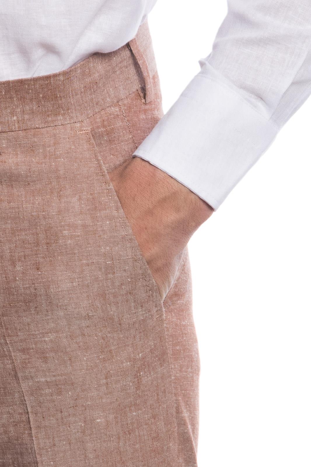 PANTALONE CLASSICO DA ABITO IN LINO
