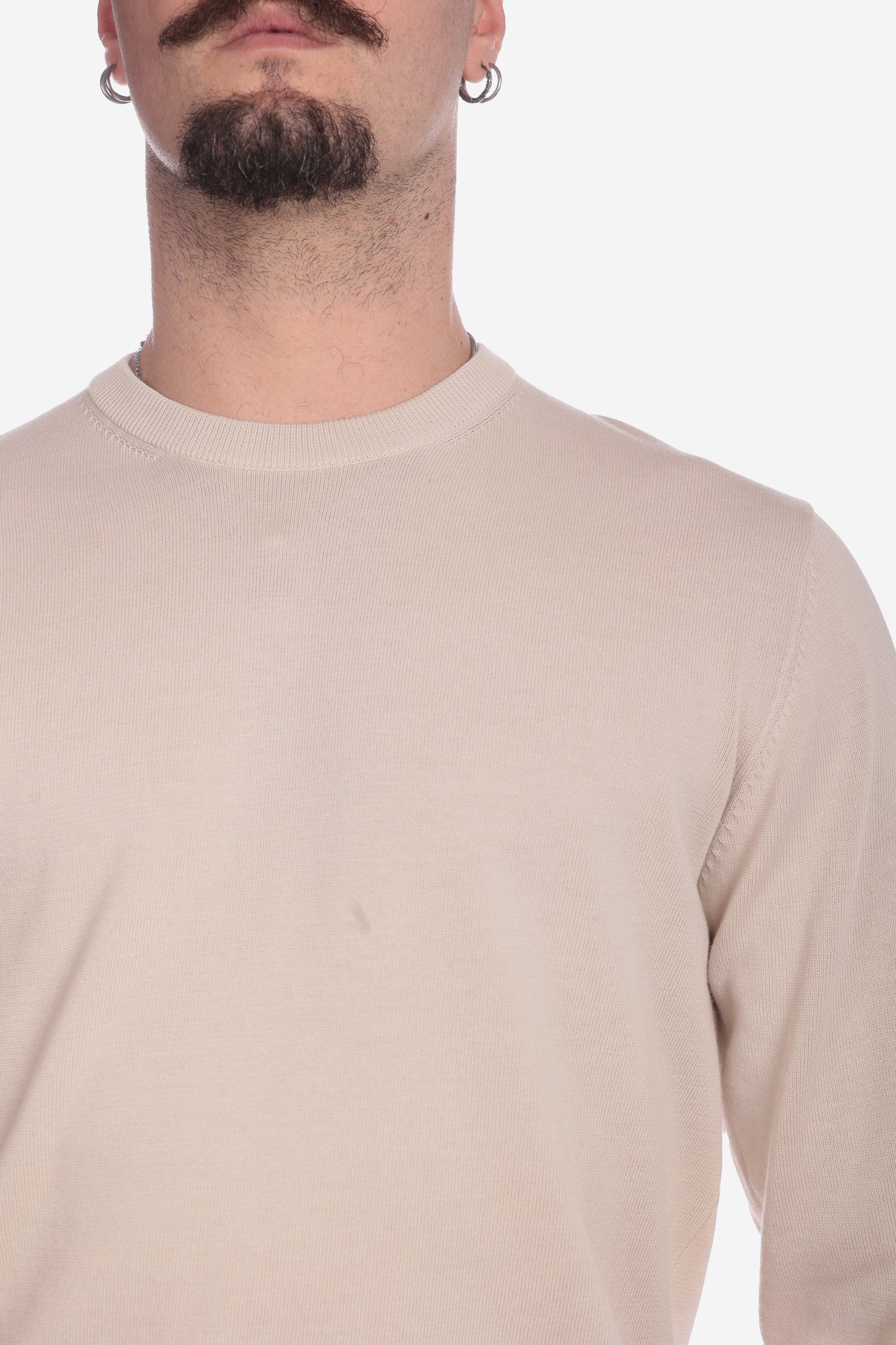 LONG SLEEVE COTTON THREAD SWEATER