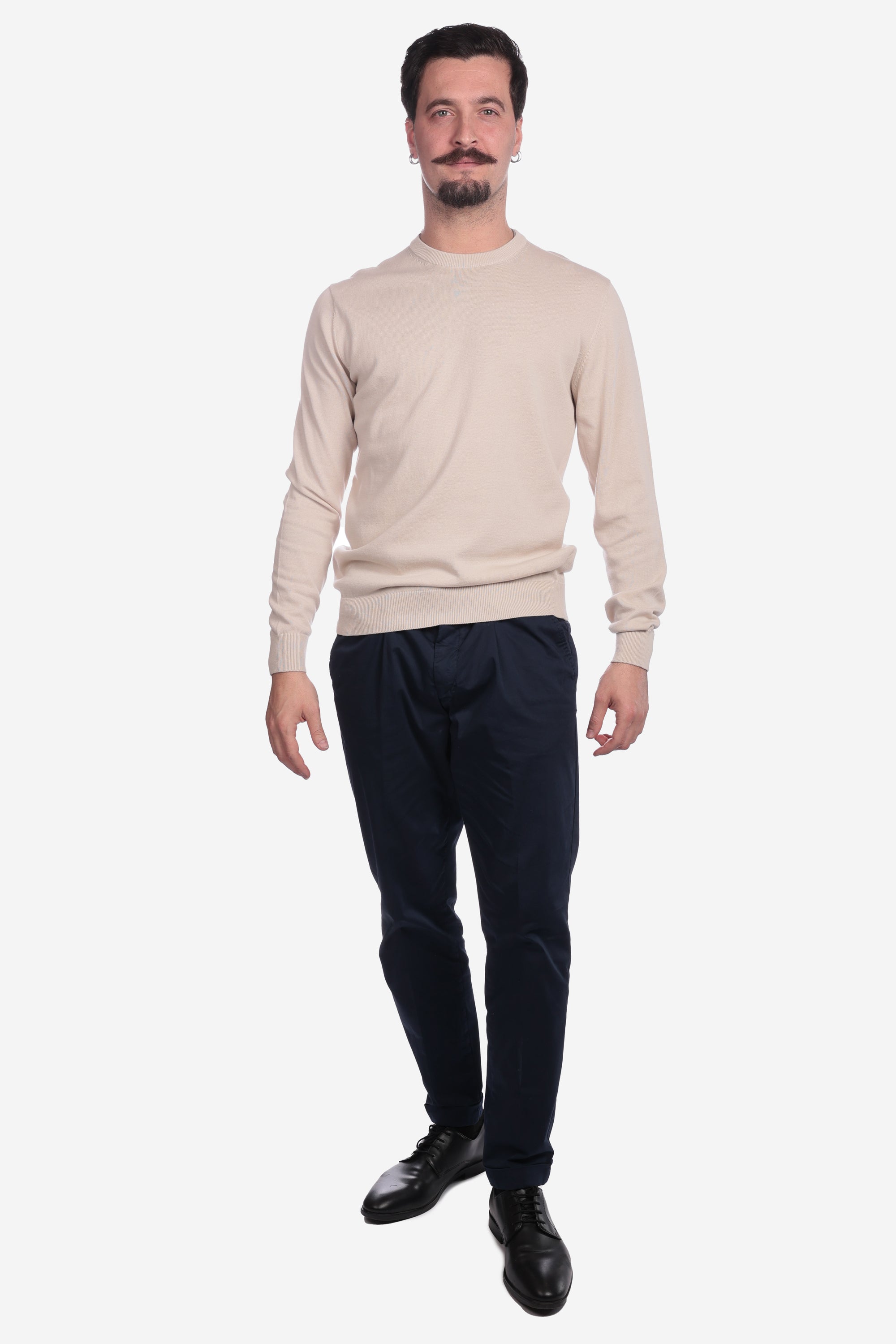 LONG SLEEVE COTTON THREAD SWEATER