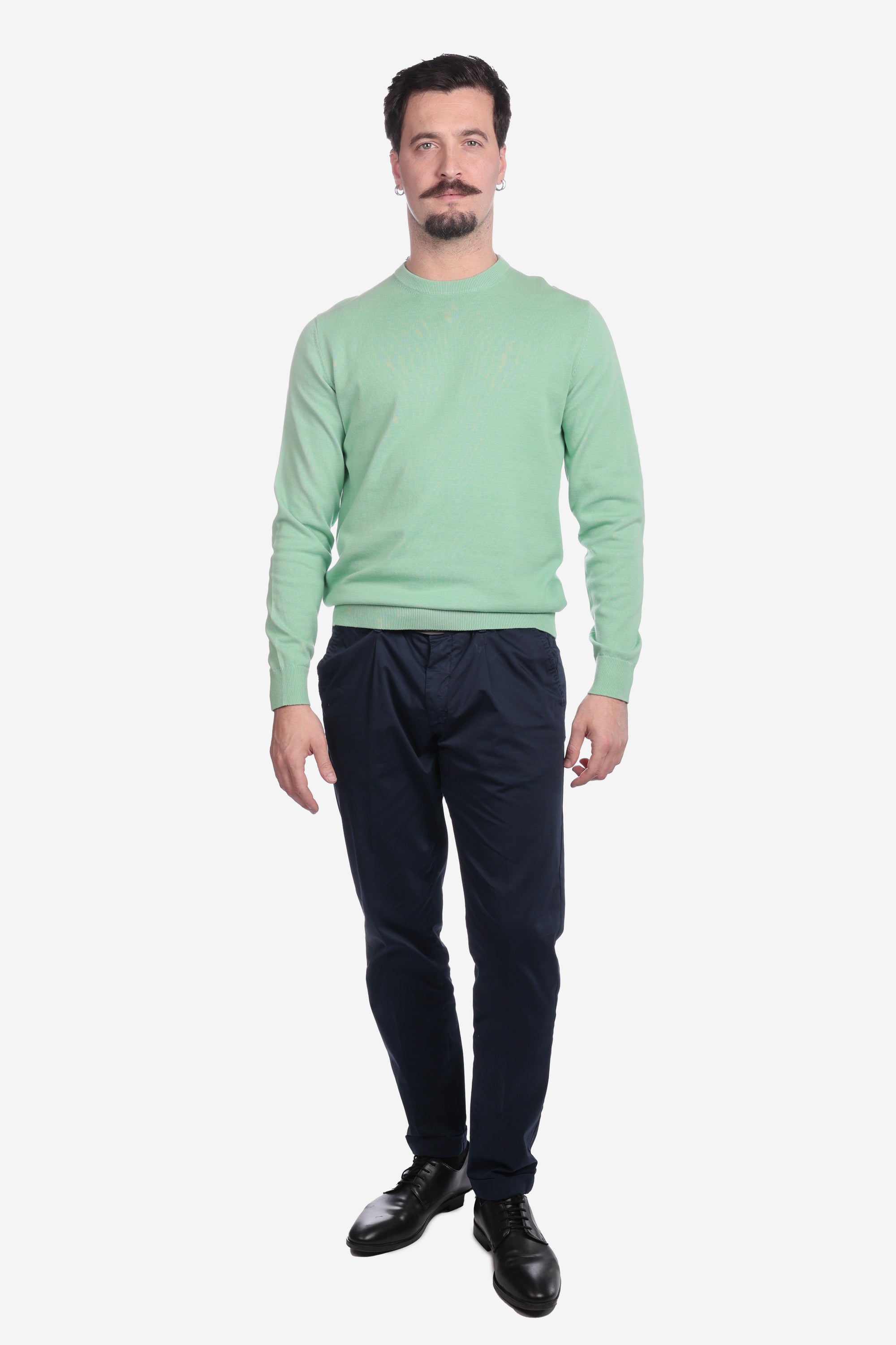 LONG SLEEVE COTTON THREAD SWEATER