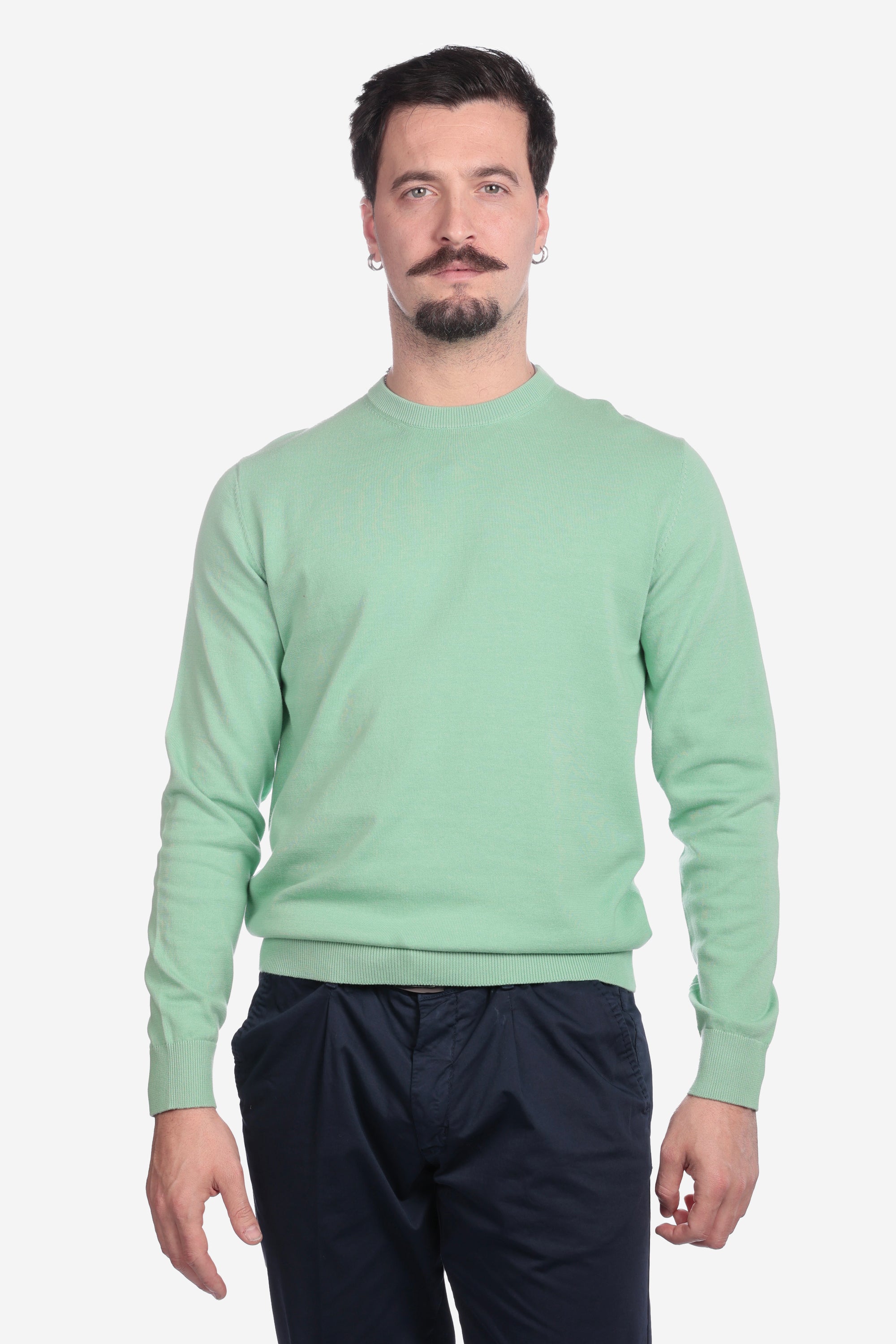 LONG SLEEVE COTTON THREAD SWEATER