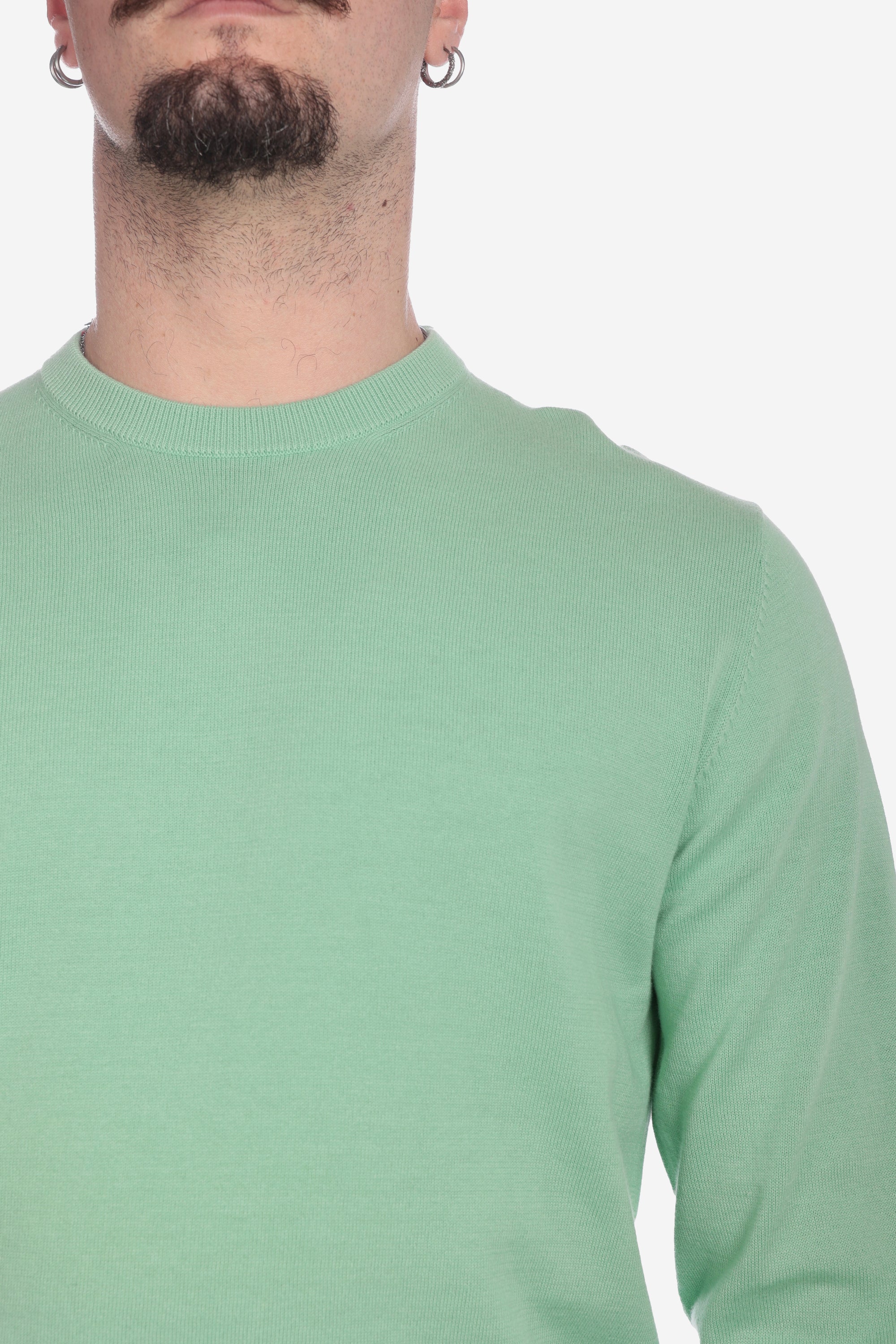 LONG SLEEVE COTTON THREAD SWEATER