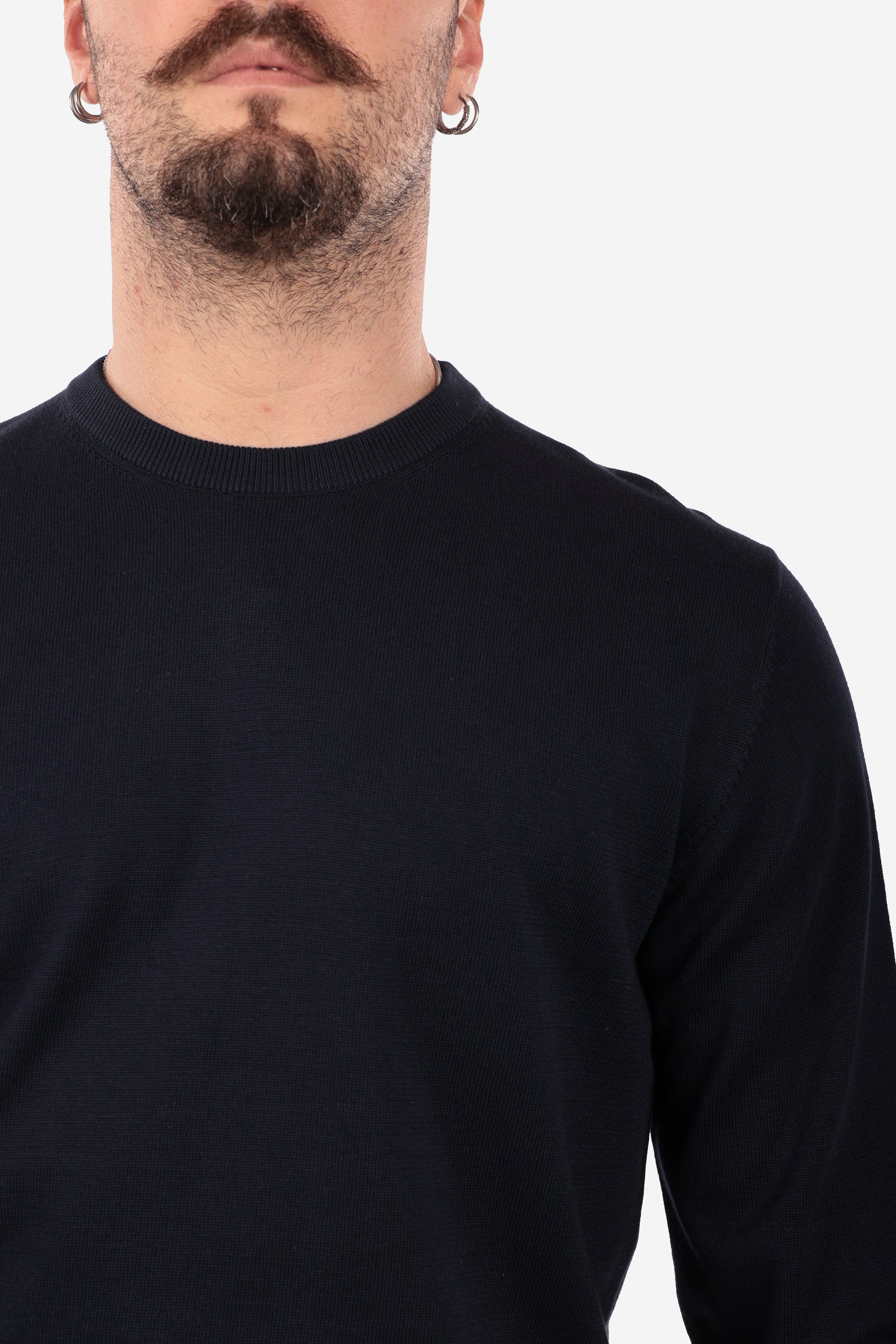 LONG SLEEVE COTTON THREAD SWEATER