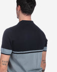 POLO IN COTONE DOPPIO COLORE NAVY