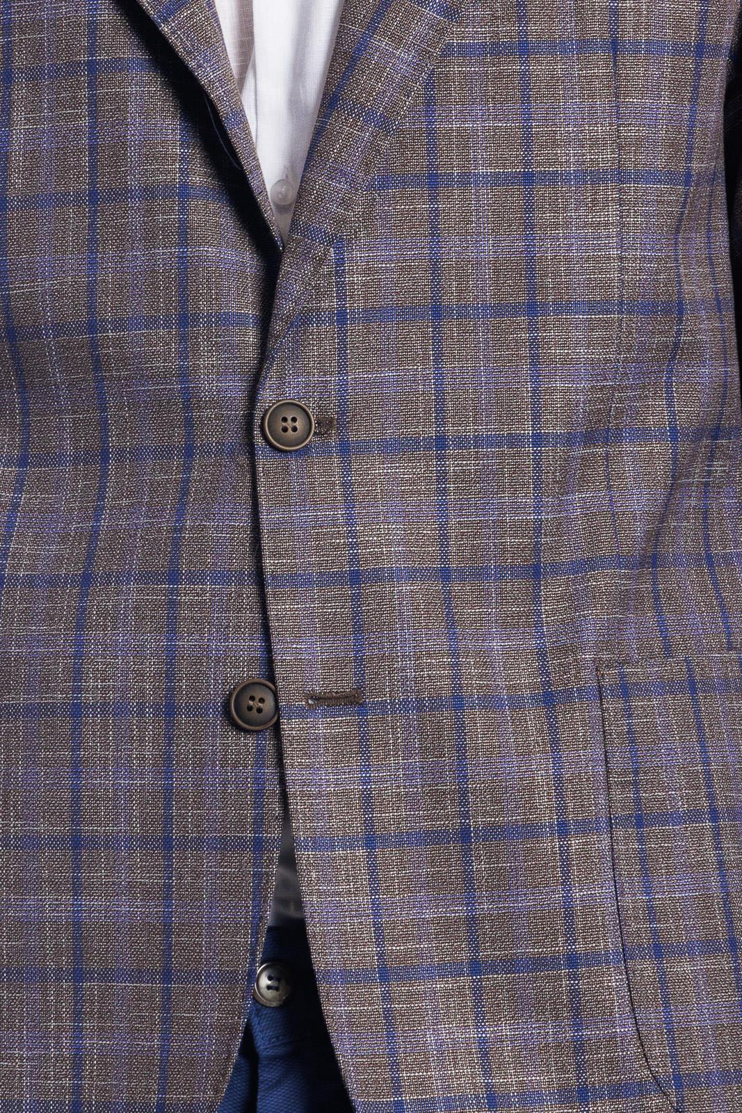 SINGLE BREASTED CHECKED JACKET