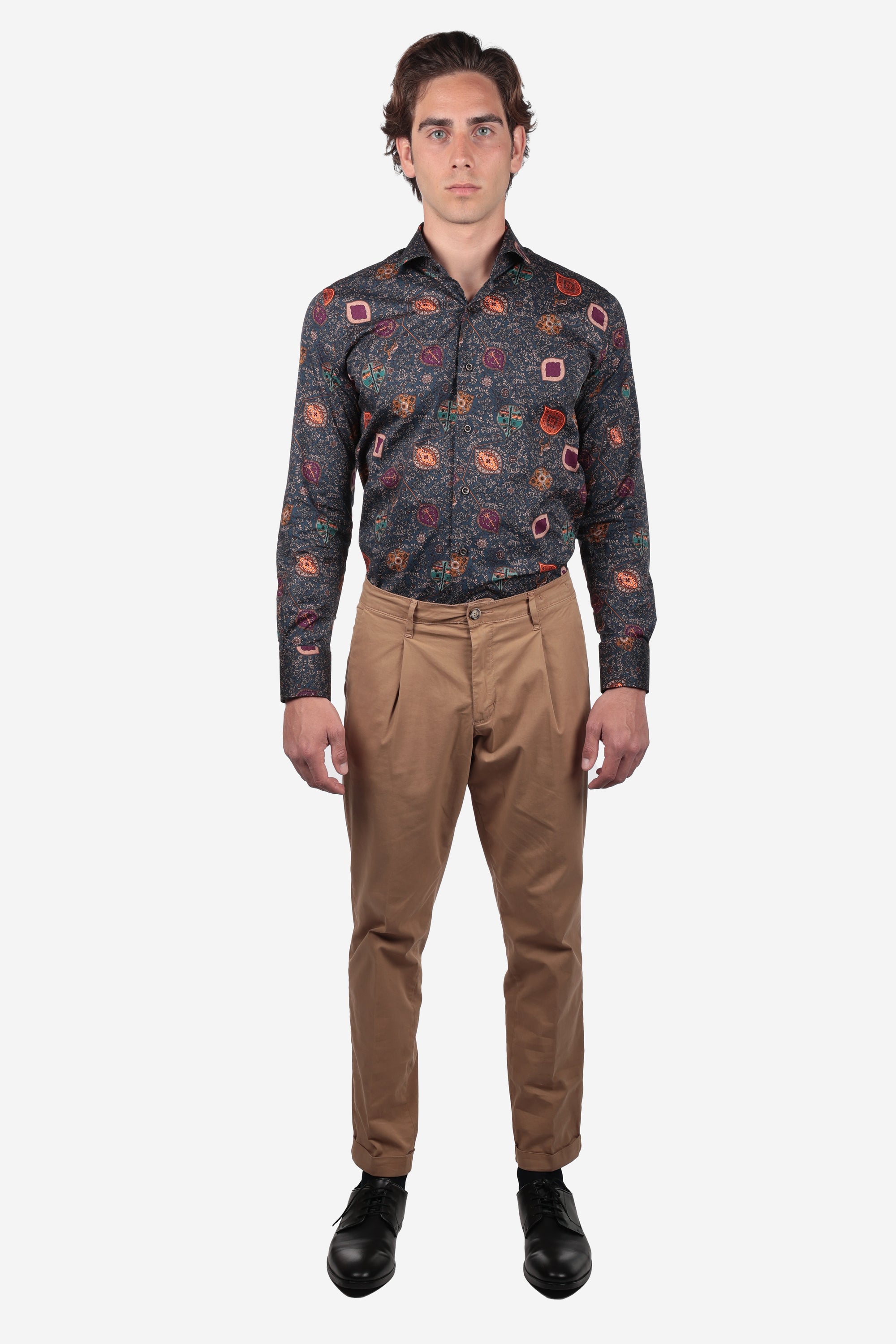 CAMICIA FANTASIA FACILE STIRO CERVO DENIM