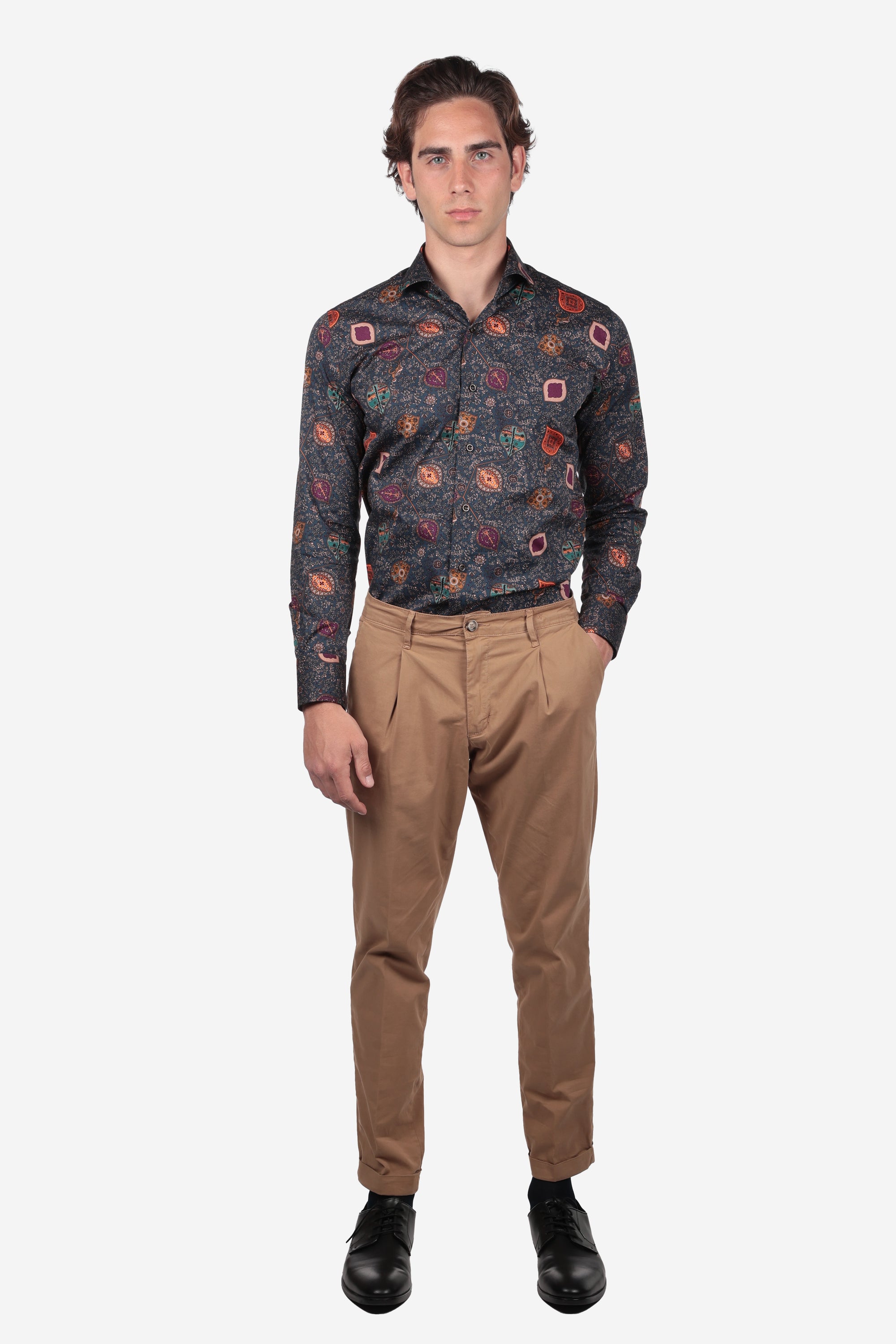 CAMICIA FANTASIA FACILE STIRO CERVO DENIM