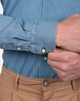 CAMICIA MORBIDA IN DENIM SCURO