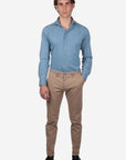 CAMICIA MORBIDA IN DENIM CHIARO