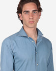 CAMICIA MORBIDA IN DENIM CHIARO