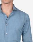CAMICIA MORBIDA IN DENIM CHIARO