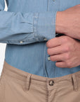 CAMICIA MORBIDA IN DENIM CHIARO