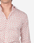 Camicia facile stiro a fantasia corno