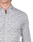 Camicia facile stiro a fantasia flower