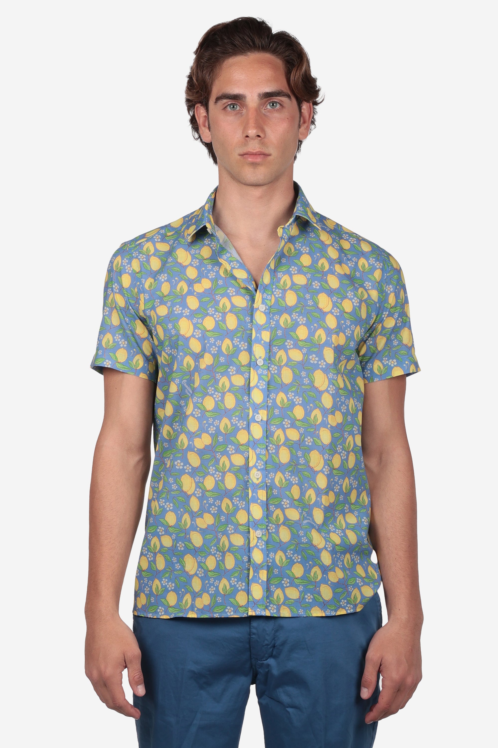 CAMICIA MEZZA MANICA A FANTASIA FACILE STIRO POSITANO