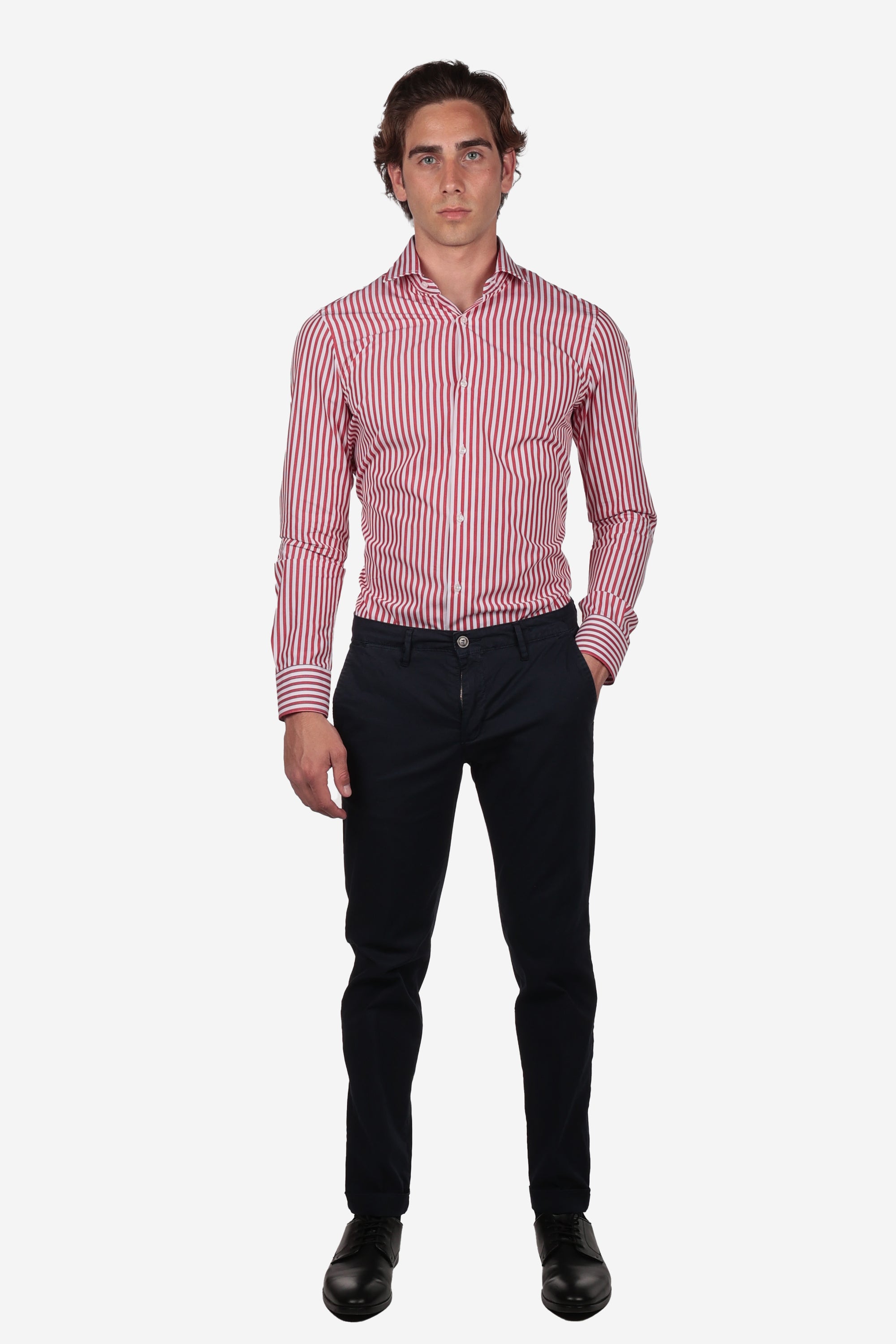 CAMICIA 100% COTONE RIGA EXTRA LARGA